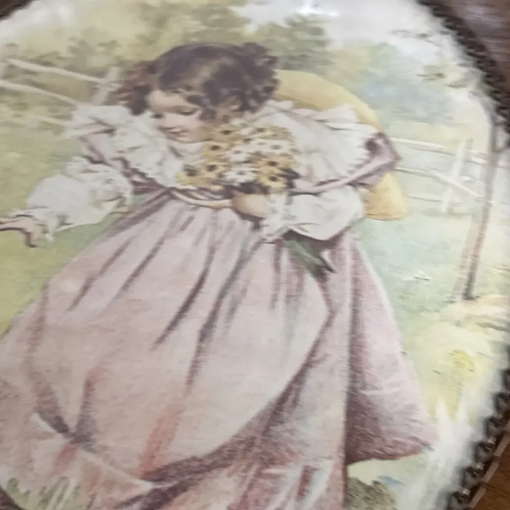 Maud Humphrey Bogart “ A Day In The Country” Oval Filigree Frame Flue Cover